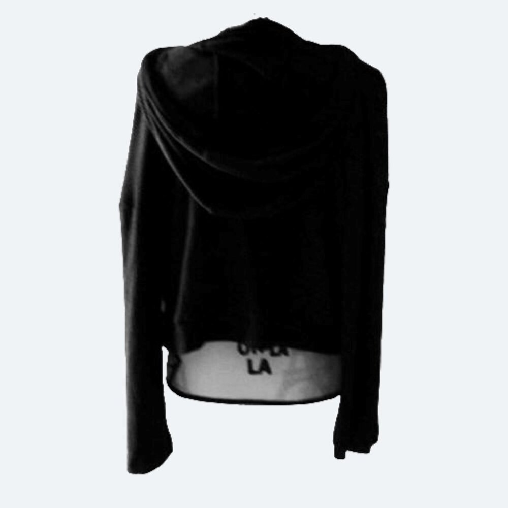 COPY - Chaser ribbed black knit hoodie with side hoodies size S - Picture 2 of 5